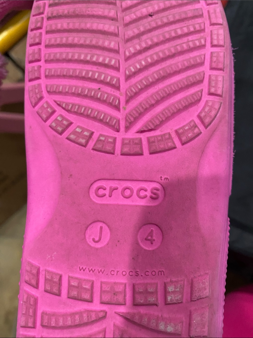 CROCS Hot Pink Kids Slide Sandals with Fun Jibbitz Charms - Picture 3 of 6